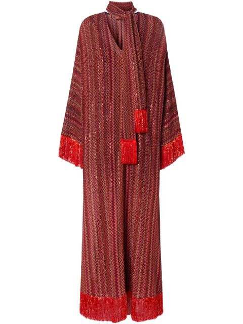 Missoni zigzag kaftan dress - Red - zdjęcie produktu nr 1