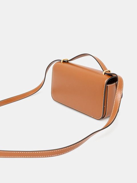 Tory Burch torebka skórzana Eleanor kolor brązowy 158734-200