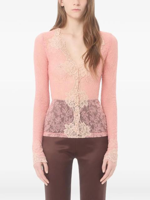 Valentino Garavani stretch lace cardigan - Pink