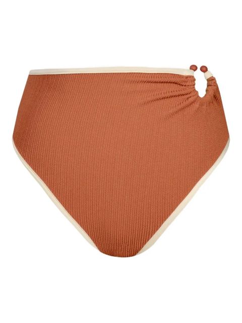 Johanna Ortiz Susurro Del Agua crinkle ring bikini bottoms - Orange - zdjęcie produktu nr 1