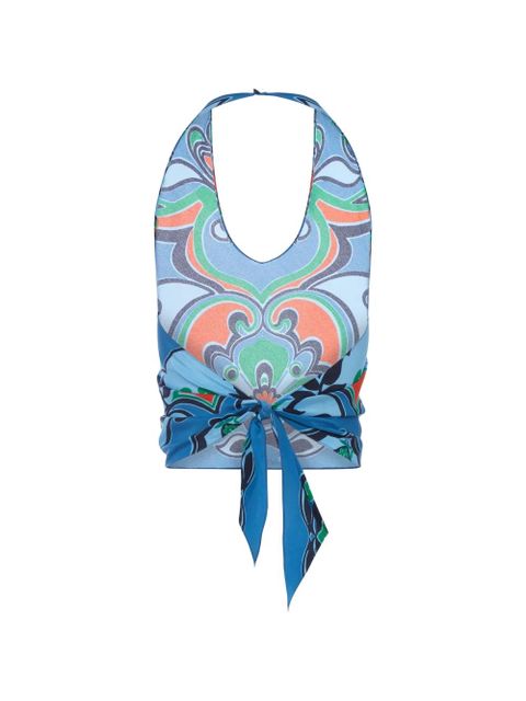 ETRO silk halter top - Blue - zdjęcie produktu nr 2