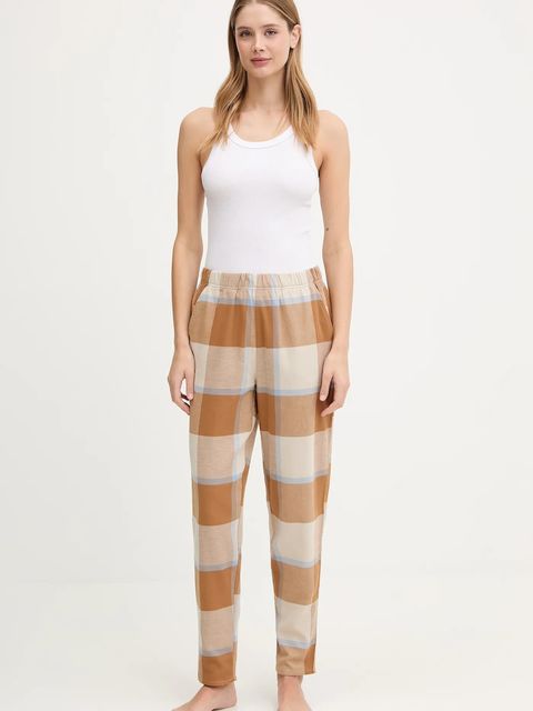 United Colors of Benetton spodnie piżamowe bawełniane damska kolor brązowy bawełniana 40EP3F00I