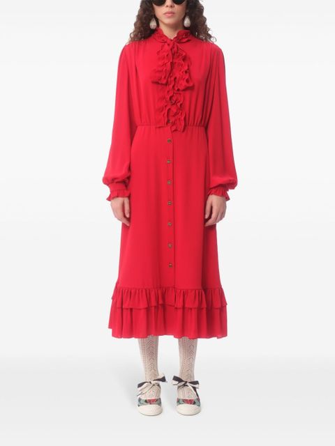 Valentino Garavani georgette midi dress - Red