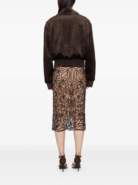 Christopher Esber flight corduroy bomber jacket - Brown