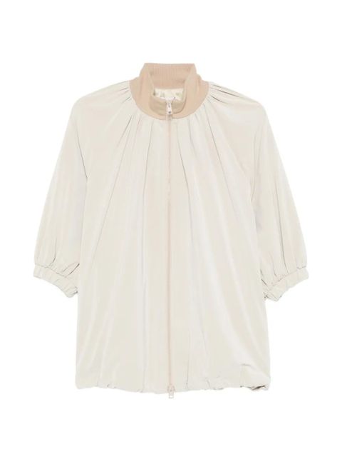 Alysi gathered high-neck jacket - Neutrals - zdjęcie produktu nr 1