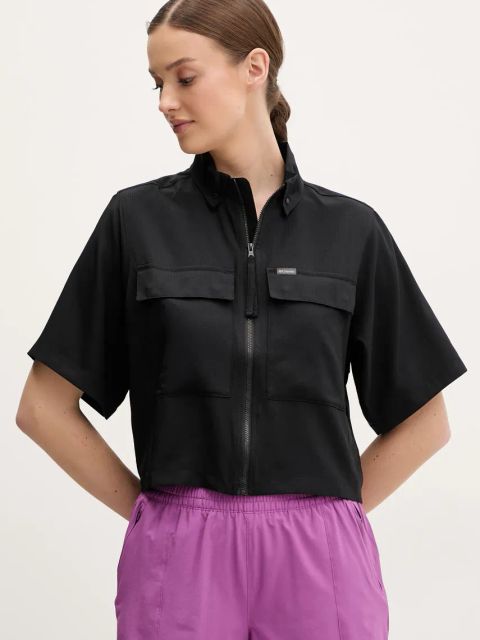 Columbia koszula Elevated View Utility damska kolor czarny relaxed z kołnierzykiem klasycznym 2118731