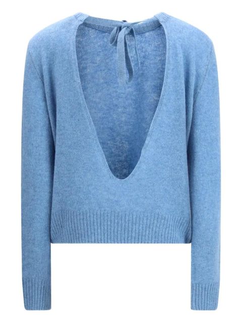 Marni open-back crew-neck sweater - Blue - zdjęcie produktu nr 2