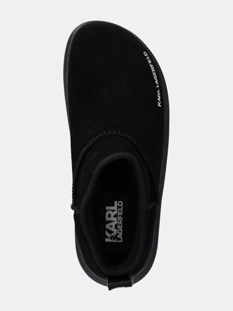 Karl Lagerfeld śniegowce zamszowe KAPRI KOSI kolor czarny KL44522