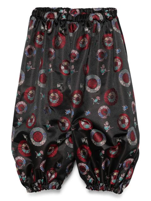 Comme Des Garçons patterned-intarsia trousers - Black - zdjęcie produktu nr 1