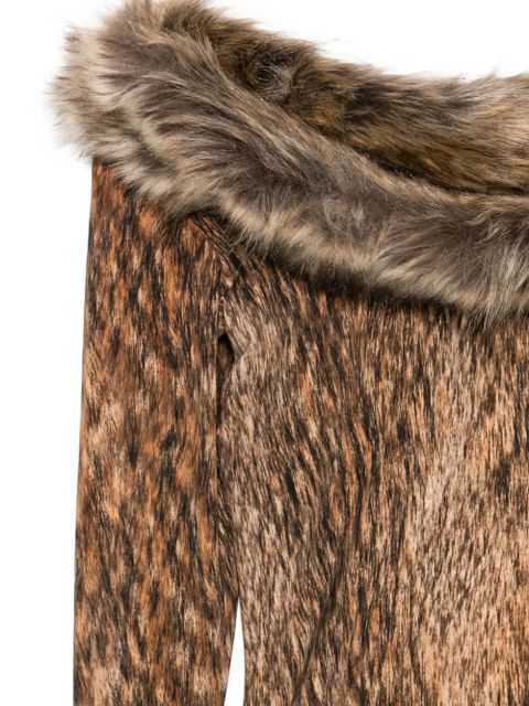 MM6 Maison Margiela animal-print bodysuit - Brown