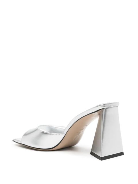 The Attico 85mm Devon metallic sandals - Silver
