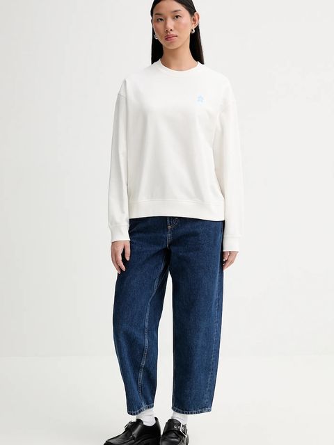 Marc O'Polo bluza bawełniana damska kolor beżowy z nadrukiem 5000009350 - zdjęcie produktu nr 2