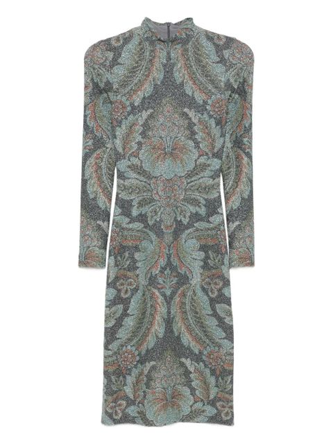 ETRO high-neck floral-pattern dress - Blue - zdjęcie produktu nr 1