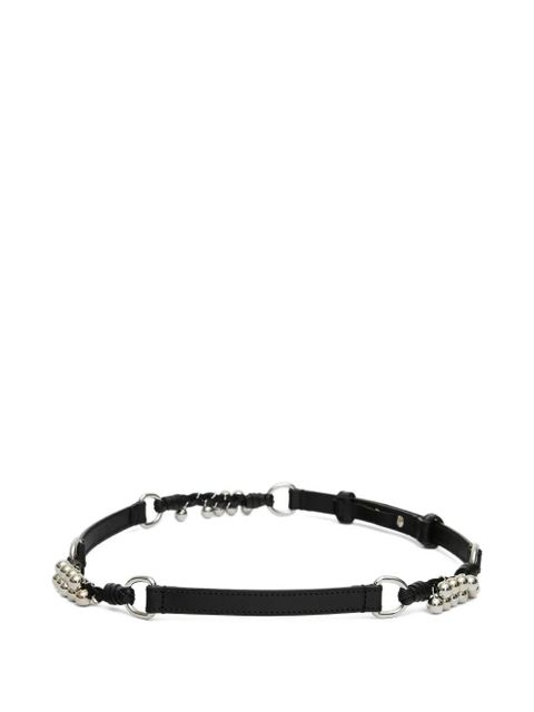 ISABEL MARANT beaded leather belt - Black - zdjęcie produktu nr 2