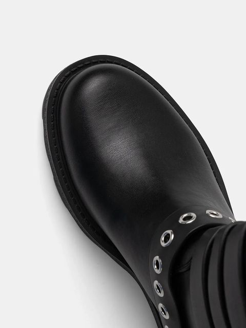 Guess kozaki YANKY damskie kolor czarny na platformie FLFYNK ELE11