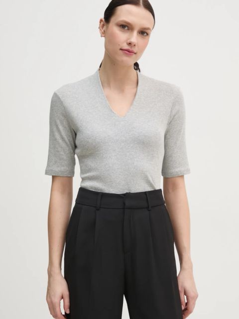 United Colors of Benetton t-shirt bawełniany damski kolor szary