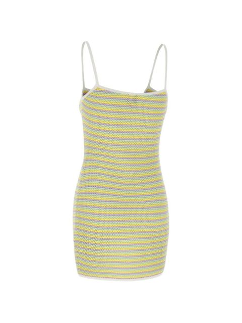 Casablanca Bourgeois striped keyhole knit dress - Yellow