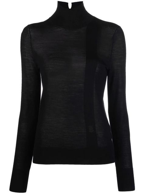 Burberry funnel-neck knitted top - Black - zdjęcie produktu nr 1