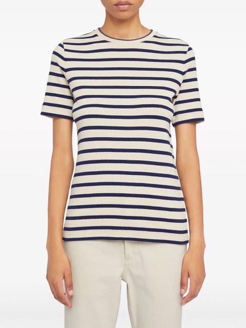 Jil Sander striped cotton T-shirt - White