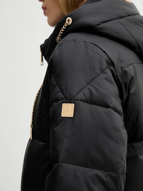 Fracomina kurtka kolor czarny przejściowa FR25WC3001O42301