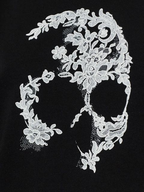 Alexander McQueen skull-lace T-shirt - Black