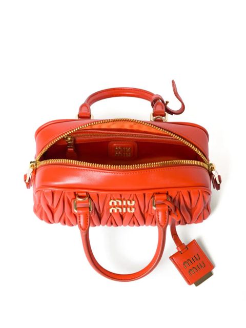 Miu Miu Arcadie matelassé leather bag - Orange