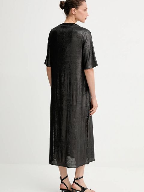 AllSaints sukienka ANNA kolor czarny midi prosta W066DD