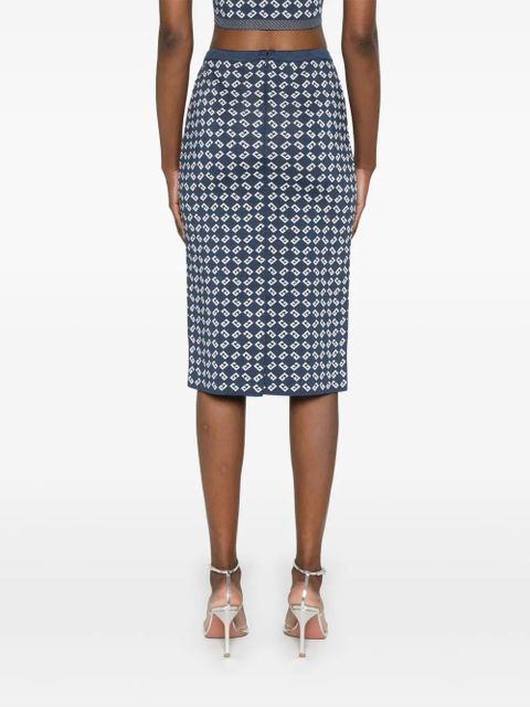 Givenchy monogram 72-jacquard midi skirt - Blue