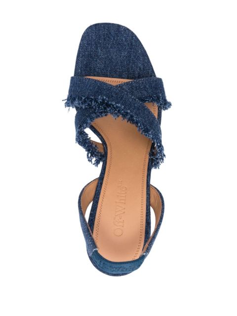 Off-White 110mm denim sandals - Blue