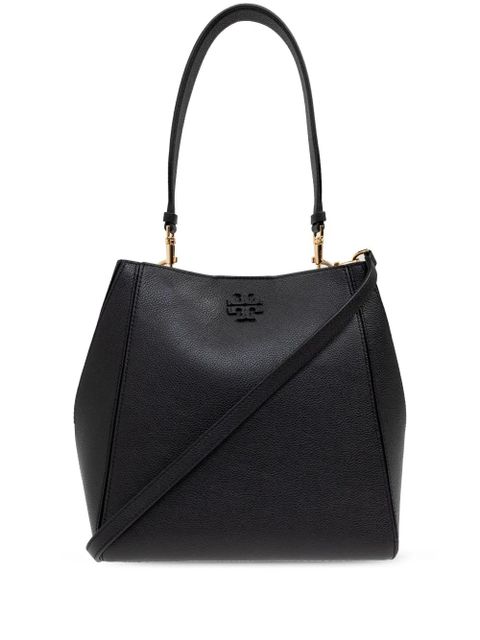 Tory Burch McGraw leather bucket bag - Black - zdjęcie produktu nr 1