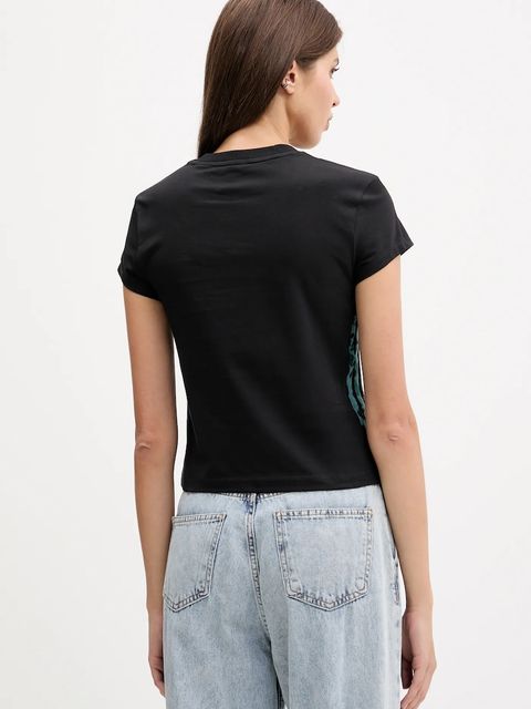 adidas t-shirt bawełniany Animal damski kolor czarny JM1850