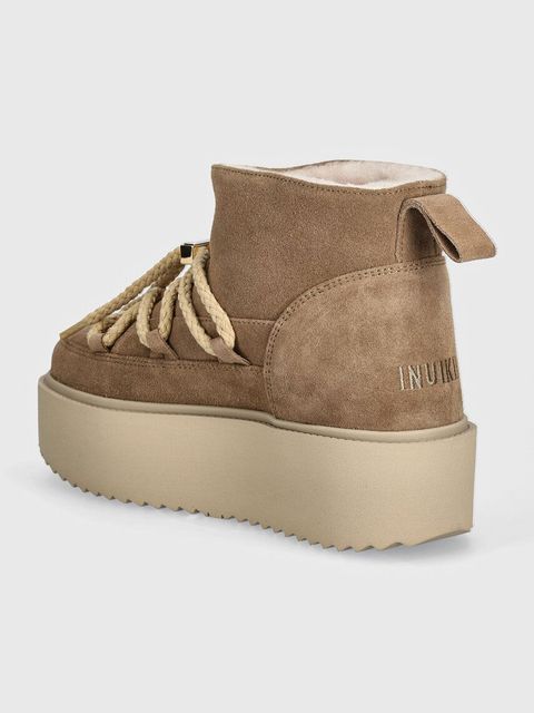 Inuikii śniegowce zamszowe Classic Low Platform kolor beżowy 1001.006.0012