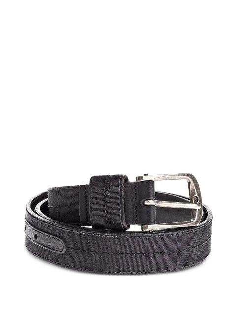 Lanvin grosgrain-trim leather belt - Black - zdjęcie produktu nr 1