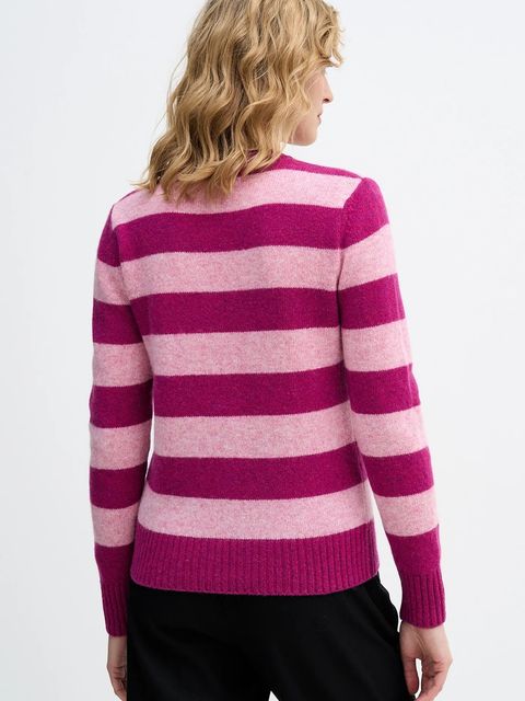 United Colors of Benetton kardigan wełniany kolor fioletowy lekki 103ME5014