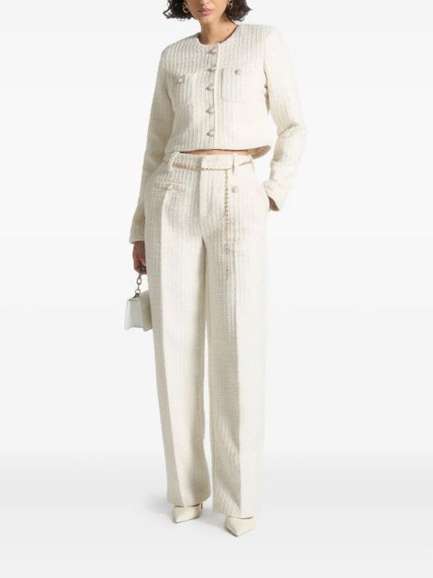 Manière De Voir Nathalie belted tweed trousers - Neutrals - zdjęcie produktu nr 2