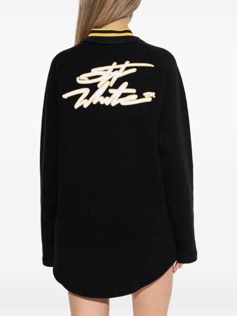 Off-White appliquéd collared dress - Black