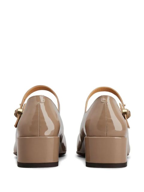 Tod's patent-leather Mary Jane pumps - Neutrals