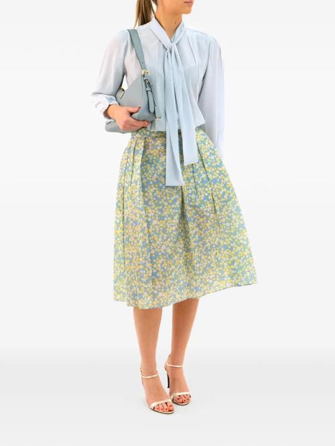 Prada tie-neck blouse - Blue - zdjęcie produktu nr 2