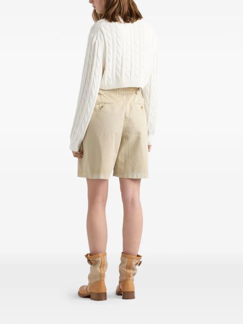 Prada V-neck cotton sweater - White