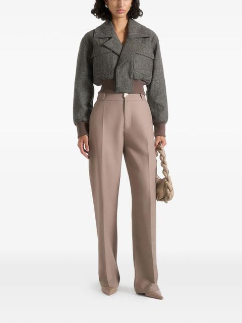 Manière De Voir Cosette herringbone bomber jacket - Grey