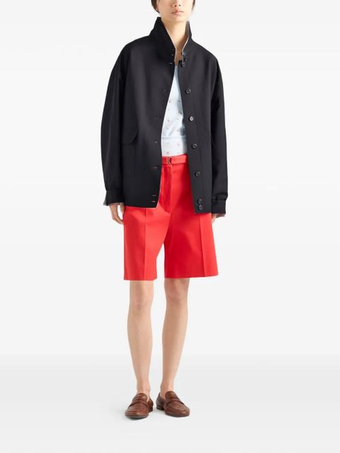 Prada kid-mohair and poplin jacket - Black - zdjęcie produktu nr 2