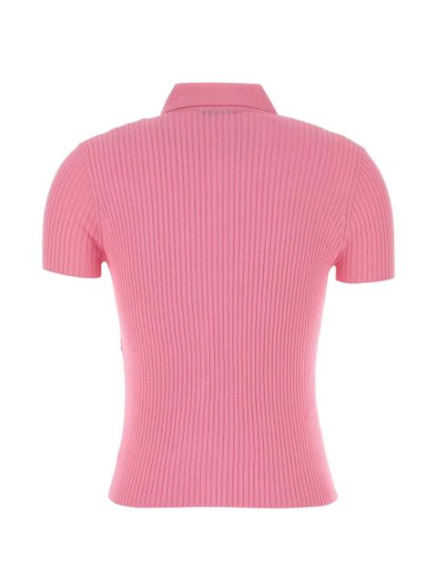Balenciaga buttoned ribbed shirt - Pink - zdjęcie produktu nr 2