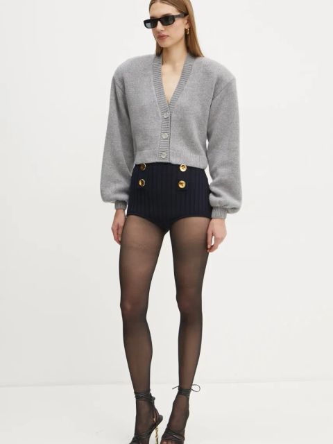 La Mania kardigan wełniany MARI kolor szary LM.MARI