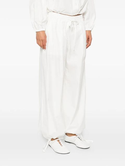 Weekend Max Mara drawstring wide-leg trousers - White