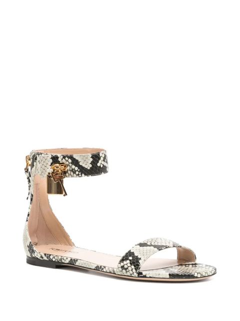 TOM FORD snakeskin-effect sandals - Black