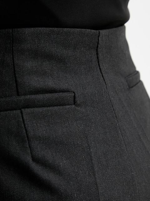 Answear.LAB spodnie damskie kolor szary dzwony medium waist