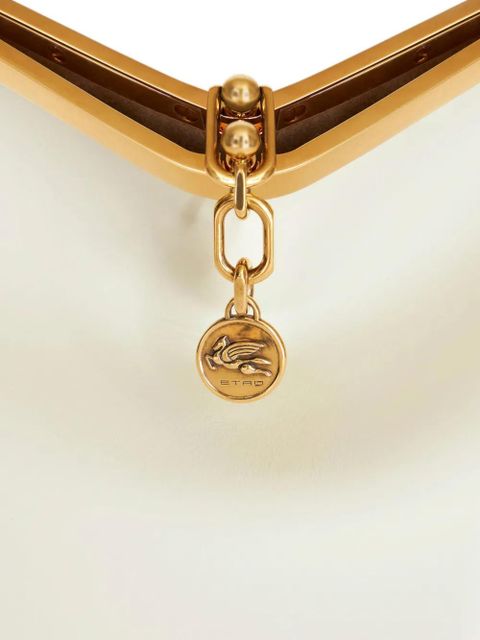 ETRO large Vela leather shoulder bag - White