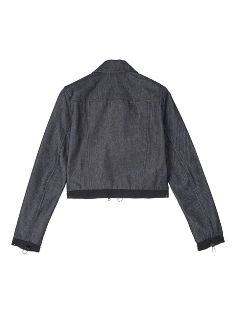 Cecilie Bahnsen Banks drawstring-sleeve denim jacket - Blue - zdjęcie produktu nr 2
