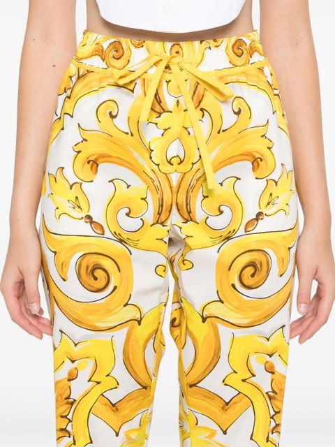 Dolce & Gabbana Majolica-print trousers - Yellow