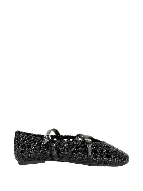 Michael Kors Indy Flex woven buckle-strap ballet flats - Black - zdjęcie produktu nr 1